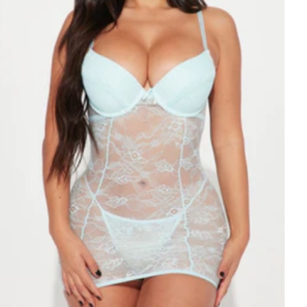 Mint green teddy